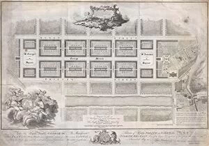 Decorative Collection: 1768, James Craig Map of New Town, Edinburgh, Scotland, First Plan of New Town, topography