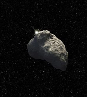 An artists impression of a one-half-mile-diameter Kuiper Belt Object