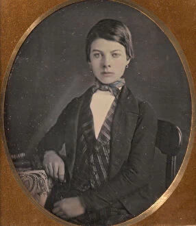 Seated Collection: Adolescent, 12, Wearing Earrings and a Suit, 1850s. Creator: Unknown