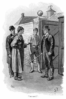 Adventure Collection: The Adventure of Silver Blaze, Holmes questioning a suspect. Artist: Sidney E Paget