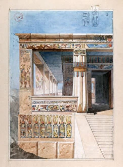 Ancient Egyptian Architecture Gallery: Ancient Egyptian temple, 19th century. Artist: Nestor l Hote