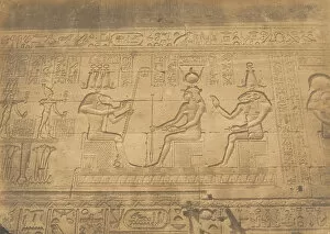 Ancient Egyptian Architecture Gallery: Bas-reliefs de la facade du Temple de Denderah (Tentyris), 1849-50