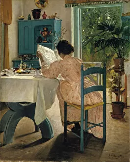 Seated Collection: Breakfast with the Morning Newspaper, 1898. Artist: Laurits Andersen Ring