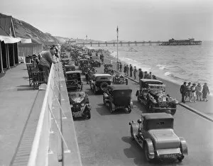 Seafront Gallery: Cars on Undercliff Drive, Bournemouth, Bournemouth Rally, 1928. Artist: Bill Brunell