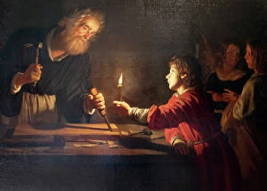 Candle Collection: Childhood of Christ, c1620. Artist: Gerrit van Honthorst