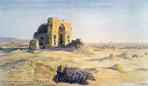 Ancient Egyptian Architecture Gallery: City of Tombs, Looking towards Sakkara, Cairo, Egypt, 1863. Artist: Charles Emile de Tournemine
