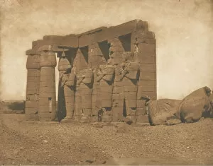 Ancient Egyptian Architecture Gallery: Colosses du Ramesseum, 1850. Creator: Maxime du Camp