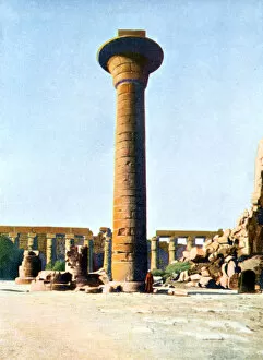 Ancient Egyptian Architecture Gallery: One of the Columns of King Taharqa, Karnak, Egypt, 20th Century