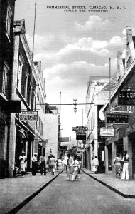 Netherlands Antilles Gallery: Commercial Street, Curacao, Netherlands Antilles, c1900s
