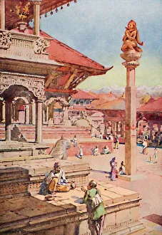 Patan Gallery: A Corner of the Durbar Square, Patan, Nepal, 1913