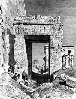 Ancient Egyptian Architecture Gallery: A Corner of the Temple Isis, 1881. Artist: Zehrfeld