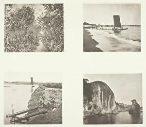 Taiwanese Collection: A Country Road near Taiwanfu; A Catamaran; Chain Pumps; Rock Inscriptions, Amoy, c. 1868