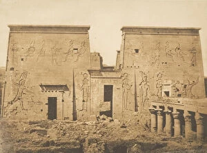 Ancient Egyptian Architecture Gallery: Dromos et Pylones du grand Temple d Isis, a Philae, April 13, 1850