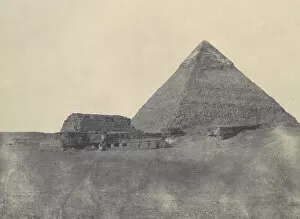 Ancient Egyptian Architecture Gallery: egypte Moyenne. Pyramide de Chephren, 1850. Creator: Maxime du Camp