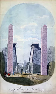 Ancient Egyptian Architecture Gallery: Entrance of Luxor, Egypt, 19th century. Artist: CH Smith