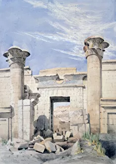 Ancient Egyptian Architecture Gallery: Entrance to the Temple of Ramses III, Egypt, 19th century. Artist: GF Weston