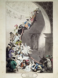 Enjoying Collection: Exhibition Stare Case, 1811. Artist: Thomas Rowlandson