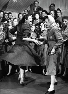 Enjoying Collection: Female ICI employees enjoy a dance, South Yorkshire, 1957. Artist: Michael Walters