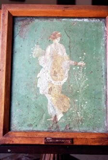 Walking Collection: Flora or Primavera, Roman wall painting from Pompeii, c1st century
