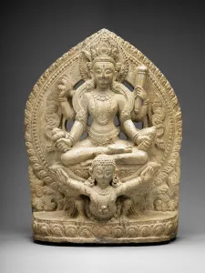 Garuda Gallery: God Vishnu Riding His Mount, Garuda, 16th / 17th century. Creator: Unknown