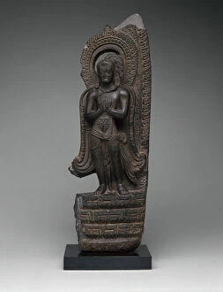 Garuda Gallery: God Vishnus Mount, Garuda, Standing with Hands in Gesture of Adoration