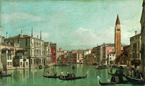 Tower Collection: The Grand Canal, Venice, Looking Southeast, with the Campo della Carita to the Right, 1730s
