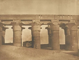 Ancient Egyptian Architecture Gallery: Grande Colonnade du Palais d Amenophis III, a Luxor, Thebes, 1849-50