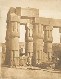 Ancient Egyptian Architecture Gallery: Groupe de colonnes du Palais de Louxor, Thebes, 1849-50. Creator: Maxime du Camp