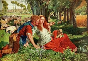 Wildflower Collection: The Hireling Shepherd, 1851, (1948). Creator: William Holman Hunt
