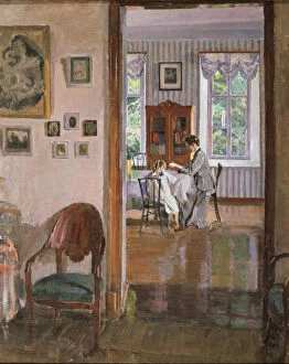 In a house, 1910. Artist: Vinogradov, Sergei Arsenyevich (1869-1938)
