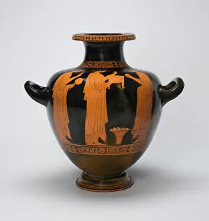 Athens Greece Collection: Hydria (Water Jar), about 450 BCE. Creator: Chicago Painter