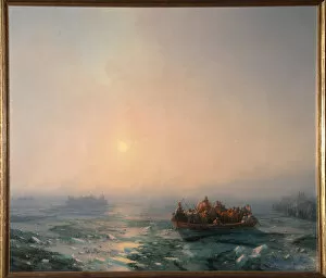 Dnieper River Collection: Ice drifting on the Dnieper River, 1872. Artist: Aivazovsky, Ivan Konstantinovich (1817-1900)