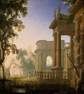 Pillars Collection: Jephthah and his Daughter, 1650-1700. Creators: Henri Mauperche, Pierre Patel I