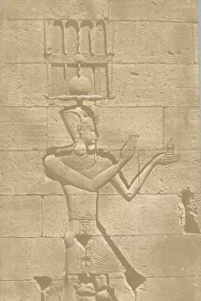 Ancient Egyptian Architecture Gallery: Kalabscheh, sculpture de la facade posterieure du temple. 1849-51