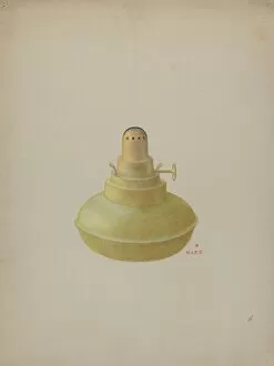Oil Lamp Collection: Lamp, 1935 / 1942. Creator: Margaret Stottlemeyer