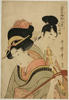 Enjoying Gallery: Likes Enjoying Herself (Tanoshimizuki), from the series 'Eight Views of Favorite... c. 1801 / 02