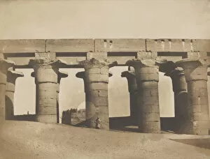 Ancient Egyptian Architecture Gallery: Louqsor, grande colonnade du palais, 1849-51. Creator: Maxime du Camp