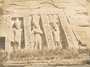 Ancient Egyptian Architecture Gallery: Moitie de la facade du Speos d Athor, à