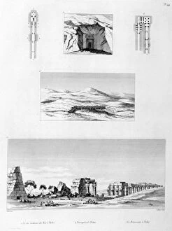 Ancient Egyptian Architecture Gallery: Necropolis and Memnonium of Thebes, Egypt, c1808. Artist: Berthault