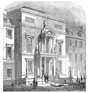 Sculptures Collection: New Physicians Hall, Edinburgh, 1845. Creator: Unknown