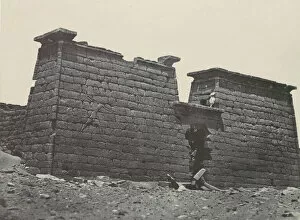 Ancient Egyptian Architecture Gallery: Nubie. Hemi-Speos de Sebour. Pylones, 1850. Creator: Maxime du Camp