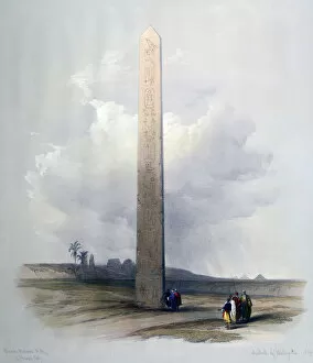 Ancient Egyptian Architecture Gallery: Obelisk of Heliopolis, 1839. Artist: David Roberts