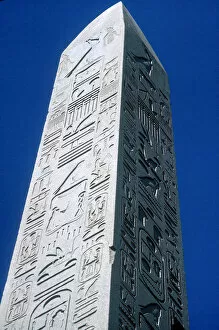 Ancient Egyptian Architecture Gallery: Obelisk of Queen Hatshepsut viewed from ground, Temple of Amun, Karnak, Egypt, c1503-c1483 BC