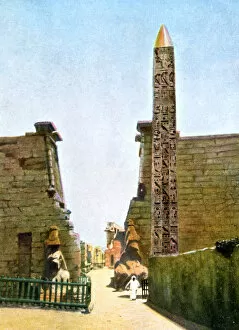 Ancient Egyptian Architecture Gallery: Obelisk at the Temple of Rameses II, Luxor, Egypt, 20th Century