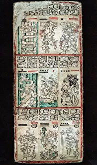 Goddess Collection: Page from the Dresden Codex, Maya manuscript
