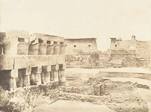 Ancient Egyptian Architecture Gallery: Palais et Village de Louxor, pris du Sud, Thebes, 1849-50. Creator: Maxime du Camp