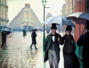 Umbrella Collection: Paris Street; Rainy Day, 1877. Artist: Gustave Caillebotte