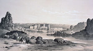 Ancient Egyptian Architecture Gallery: Philae, Looking South, Egypt, 1843. Artist: George Moore