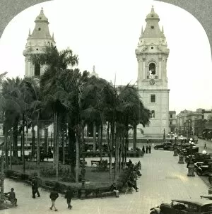The Plaza de Armas and the Cathedral of Lima, Peru, c1930s. Creator: Unknown