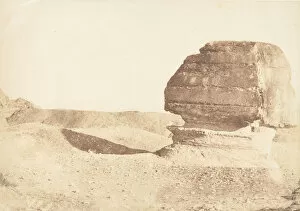 Ancient Egyptian Architecture Gallery: Profile du grande Sphinx, pris du Sud, December 1849. Creator: Maxime du Camp